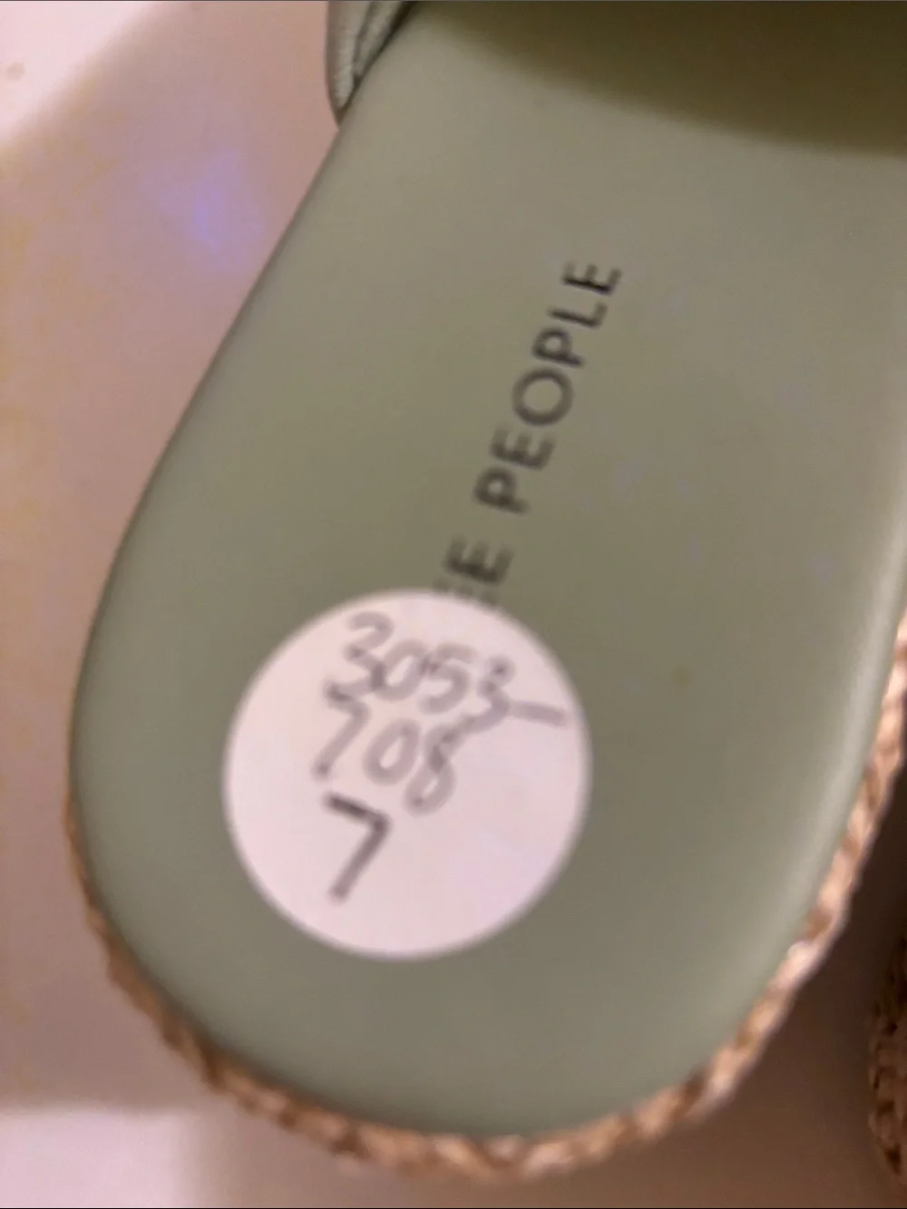 Free People Sage Green Slide Espadrille Platforms